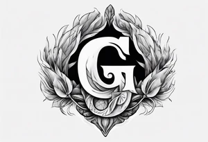 Stone with letter g, cool tattoo idea
