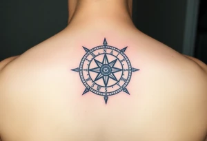 compass with Integrity, courage, love, and family tattoo idea