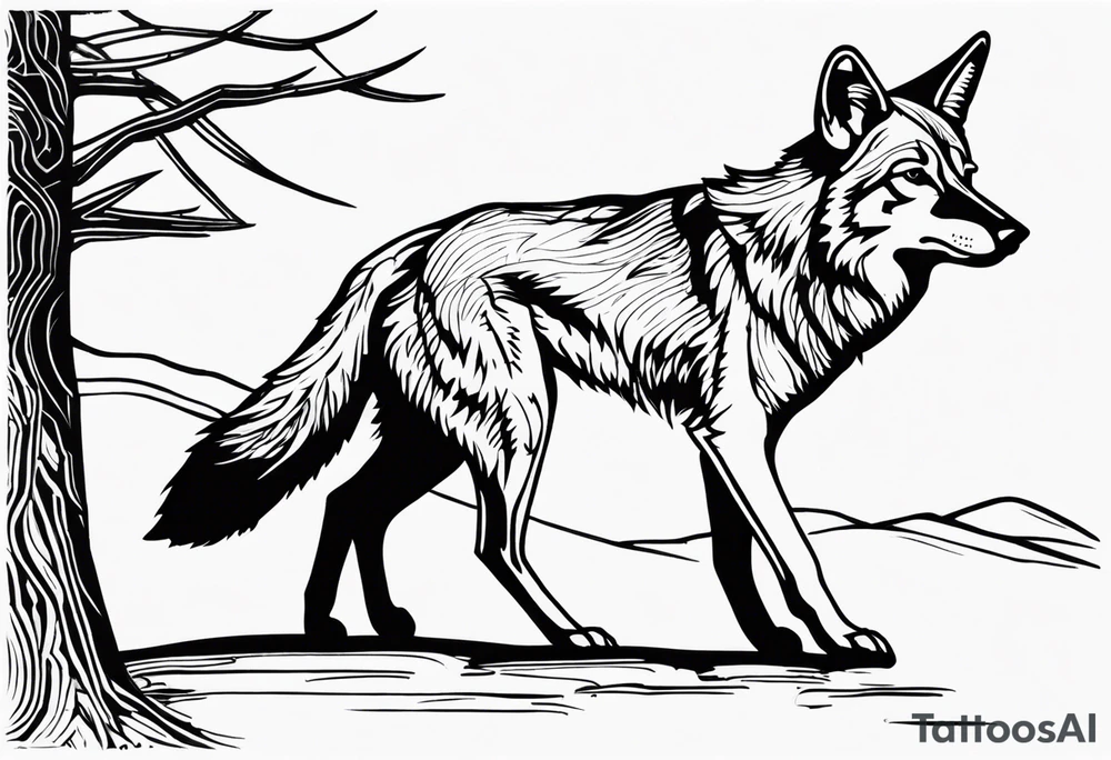 Coyote tattoo idea