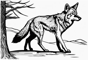 Coyote tattoo idea