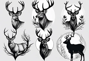 Deer buck tattoo idea