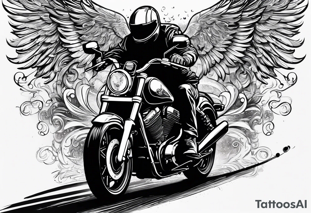 MEMORY OF DAD
MOTORCYCLES
SONG GIVE HEAVEN SOME HELL
GOLD STREETS ON TWO WHEELS
MANSION IN THE SKY tattoo idea