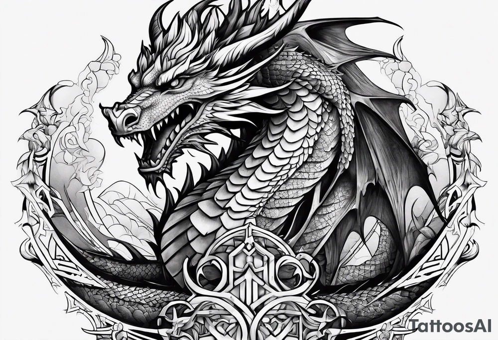 Valhalla friendly 
dragon tattoo idea