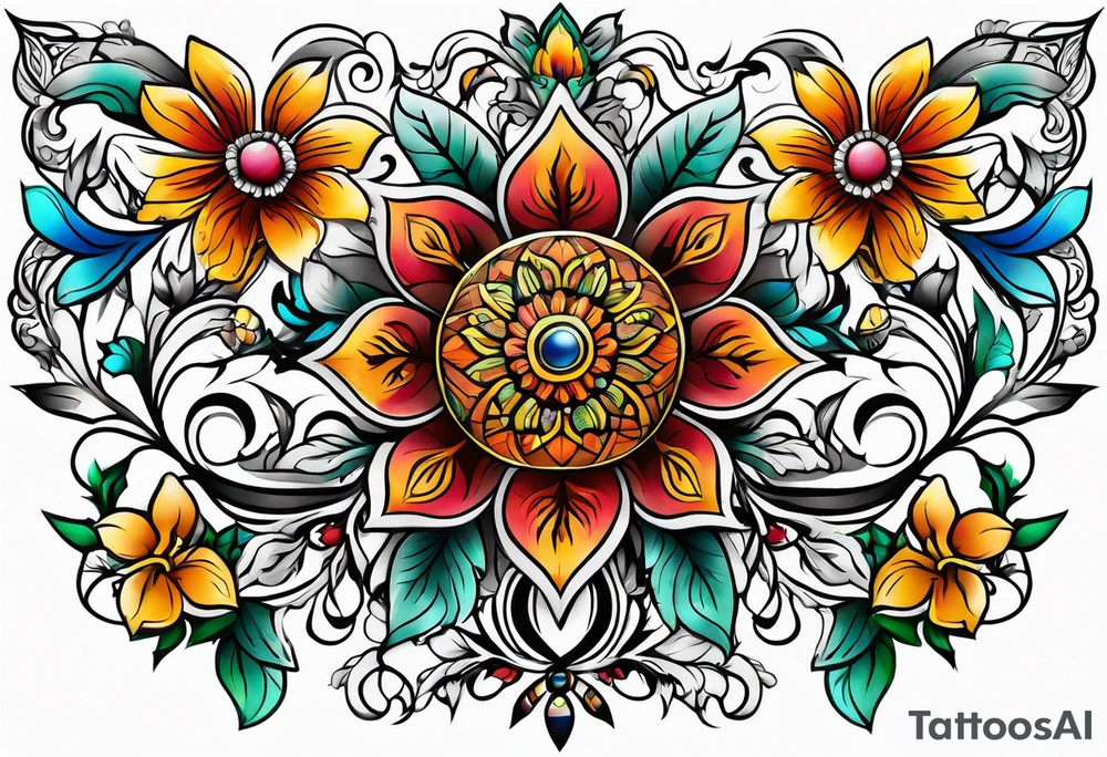 Ukrainian ornament tattoo idea