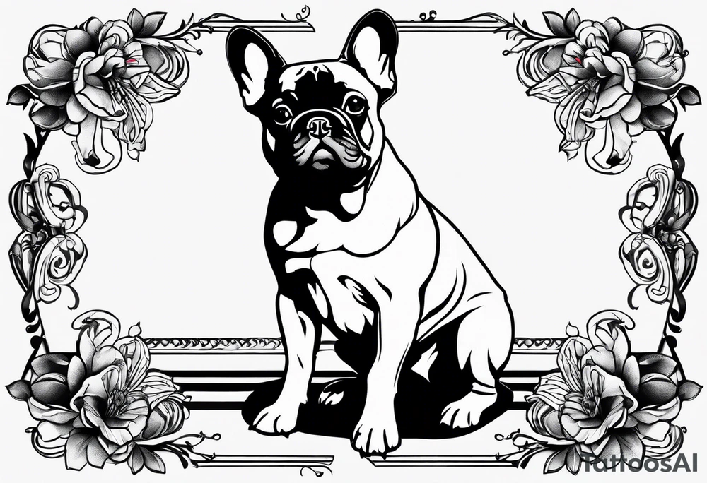 French bulldog tattoo idea