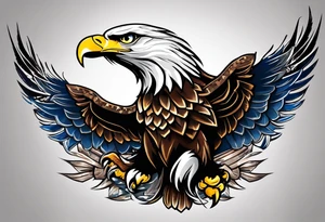 Military eagle freedom tattoo idea