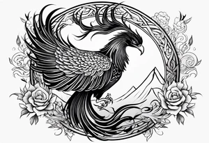 Japanese phoenix tattoo idea