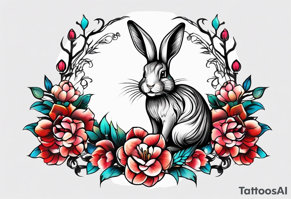 Chinese rabbit bracelet tattoo idea