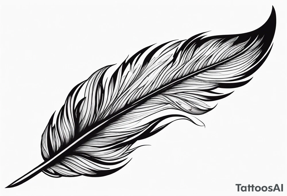 Soaring feather tattoo design tattoo idea