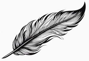 Soaring feather tattoo design tattoo idea