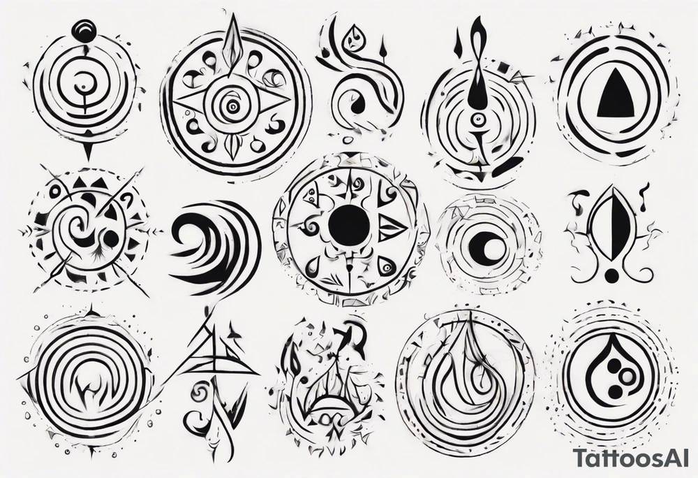 The four elements tattoo idea