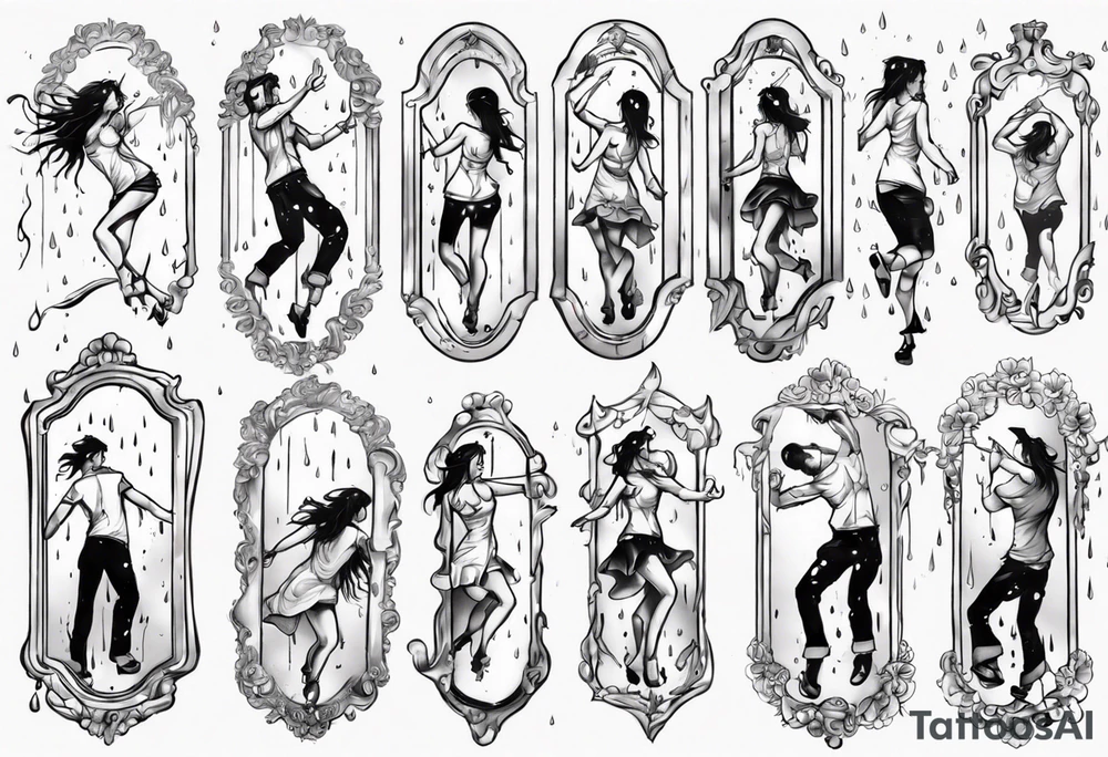Mirror dancing in the rain tattoo idea
