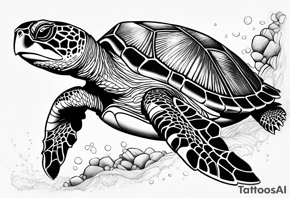 Sea turtle tattoo idea
