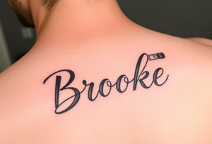 The name, Brooke with makeup brush tattoo idea