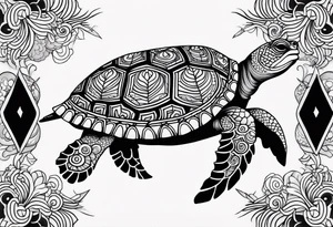 psychedelic turtle tattoo idea