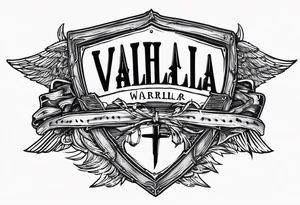 Wounded warrior valhalla shield barb wire tattoo idea