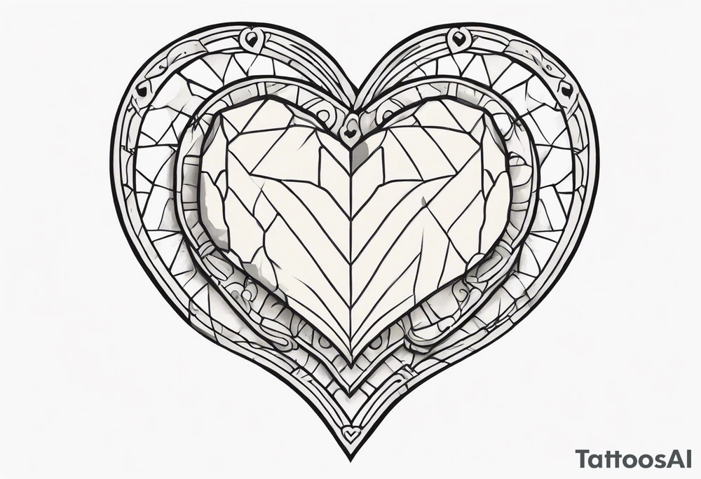 stone heart tattoo idea