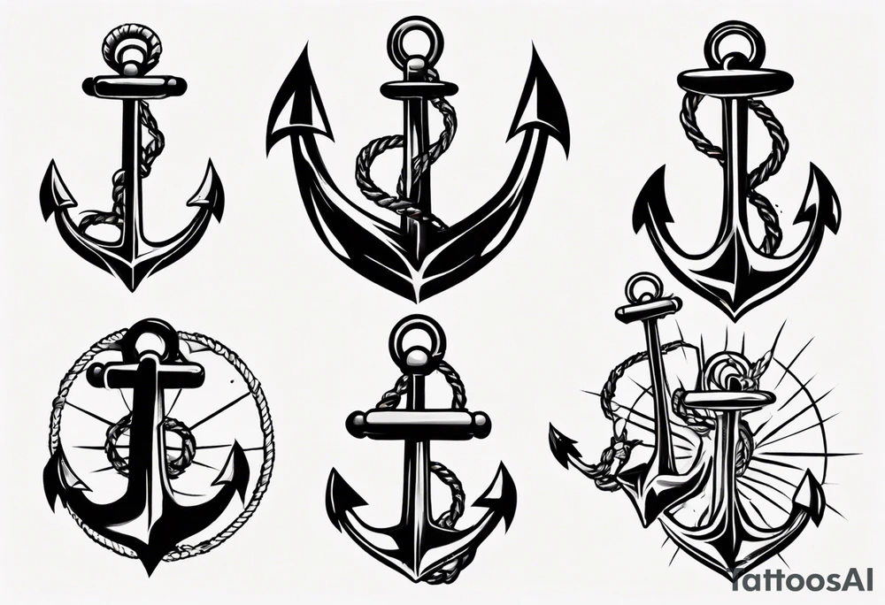 Sea anchor classic tattoo idea