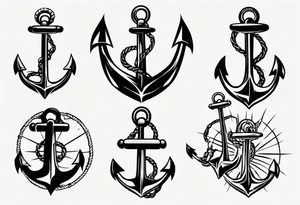 Sea anchor classic tattoo idea