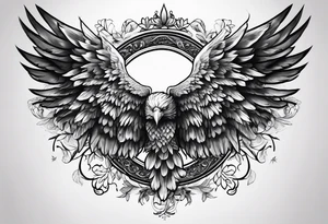 Wings, lightning, flowers, veni vidi vici tattoo idea