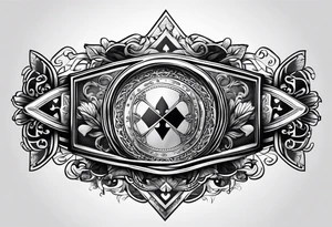 Belt for lower body with poker cart tattoo idea