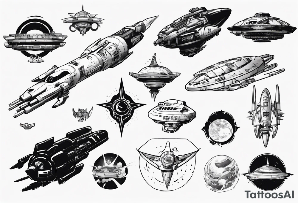 Cowboy Bebop spaceship tattoo idea