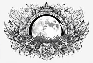 Lune et soleil tattoo idea