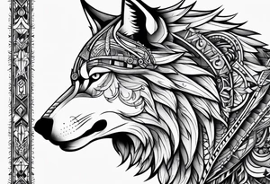 Robot Howling wolf tattoo idea
