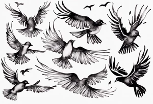 tattoo with birds flying free tattoo idea