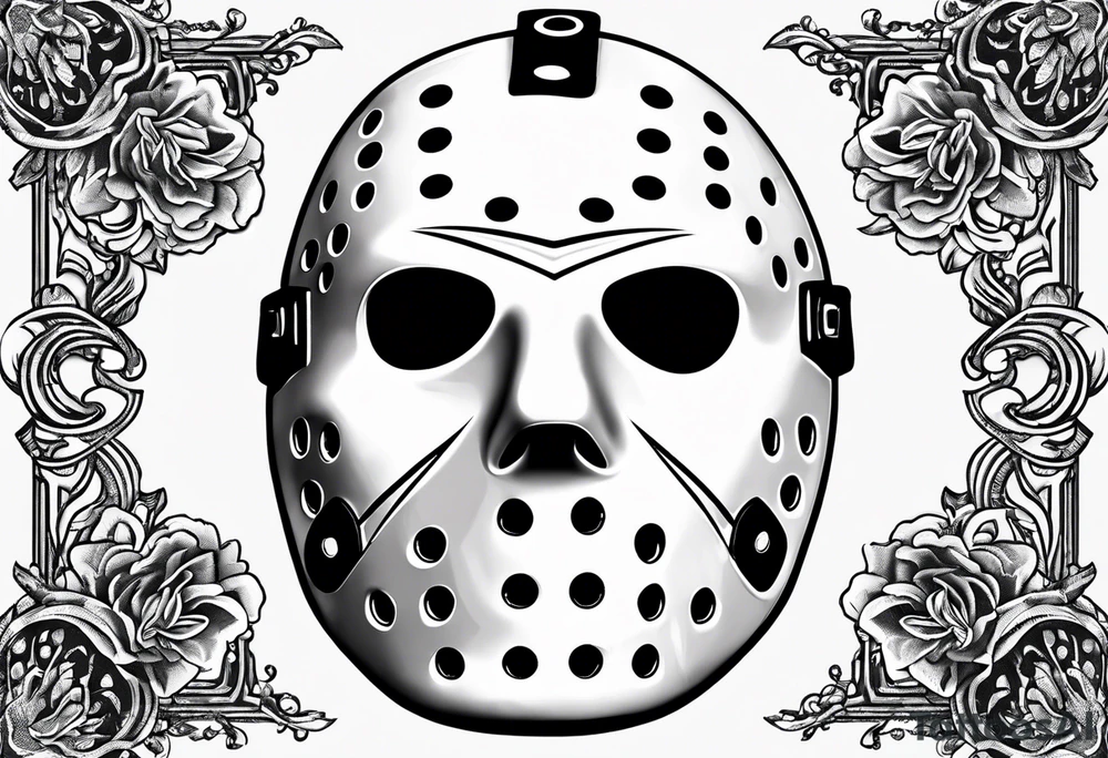 Friday the 13th Jason mask, horror, Japanese art tattoo idea
