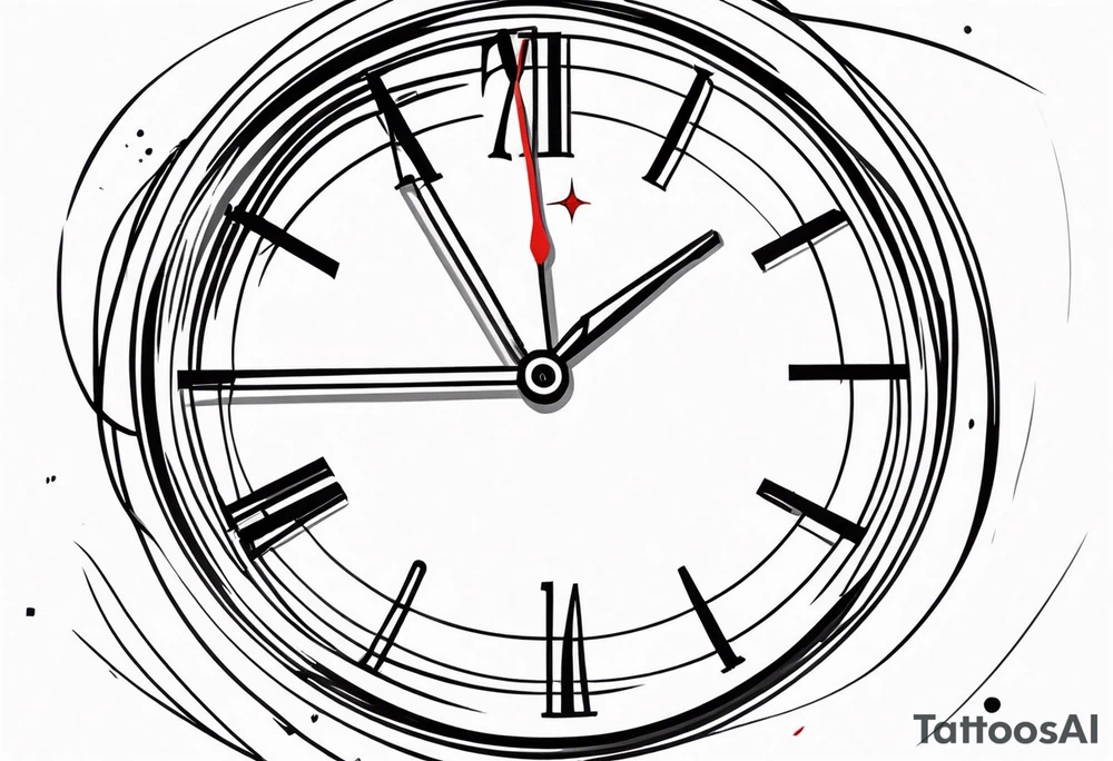 Clock face with date tattoo idea