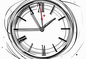 Clock face with date tattoo idea