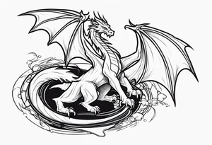 Dungeons and dragons white dragon tattoo idea