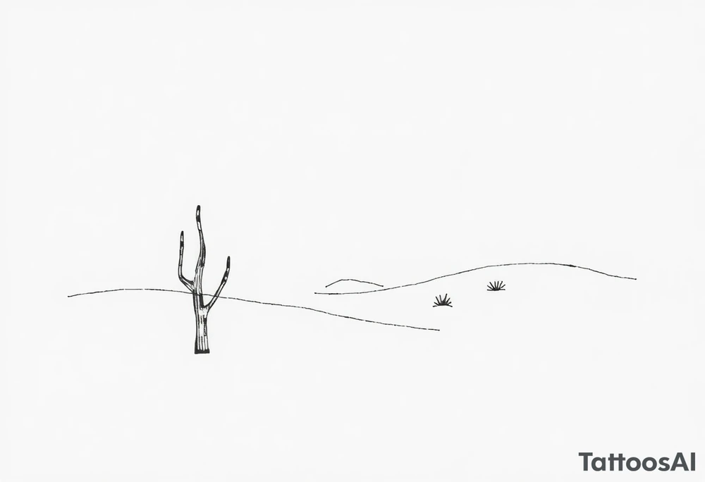 Desert landscape tattoo idea