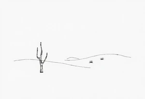 Desert landscape tattoo idea