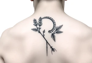 lavender tattoo on the ear (helix) tattoo idea