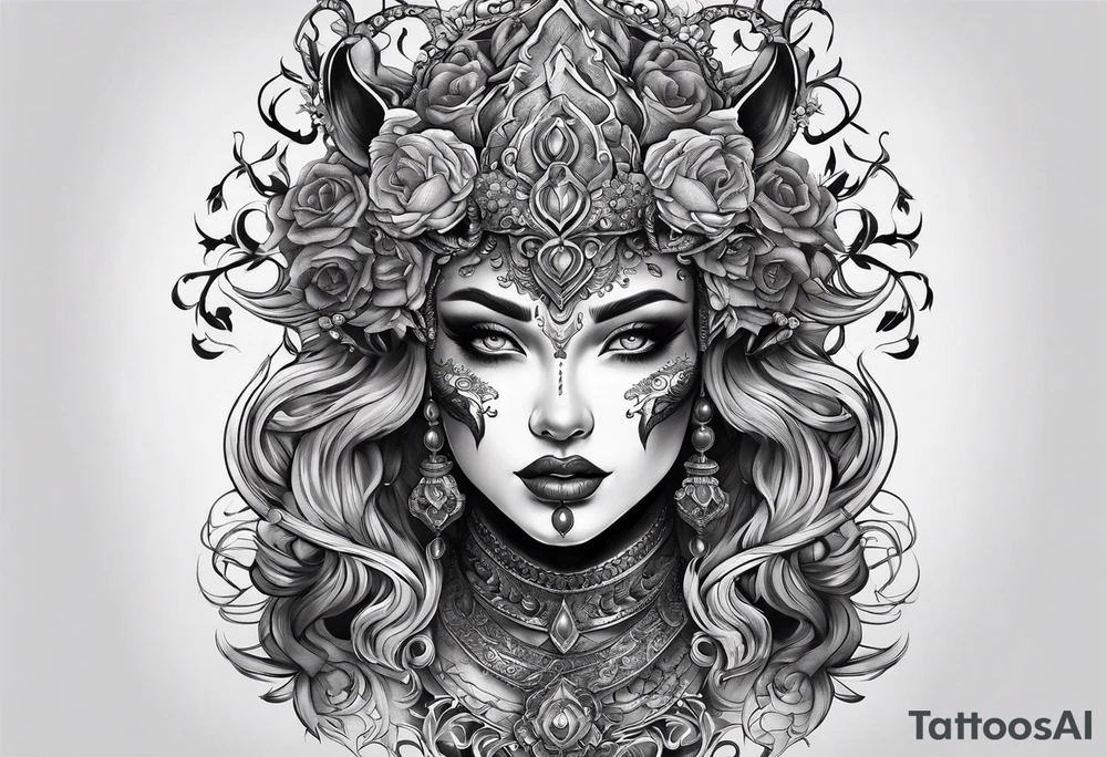 Creature from hell tattoo idea