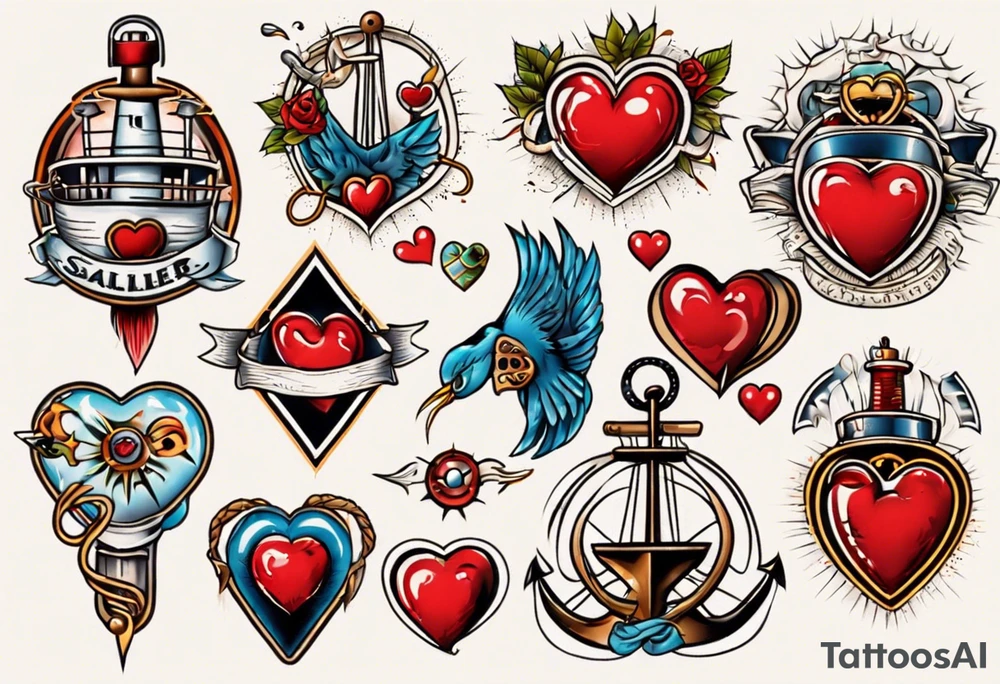 traditional heart tattoo tattoo idea
