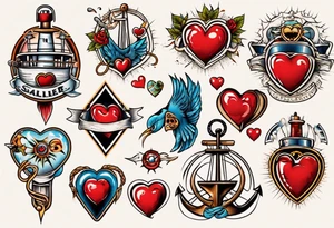 traditional heart tattoo tattoo idea