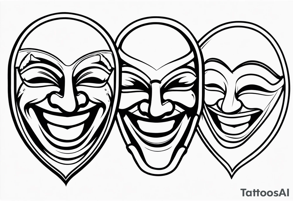 Cool looking Laughing mask tattoo idea