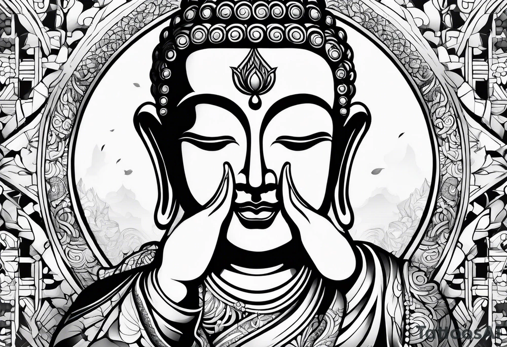 buddha hands tattoo idea