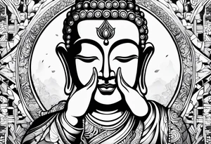 buddha hands tattoo idea