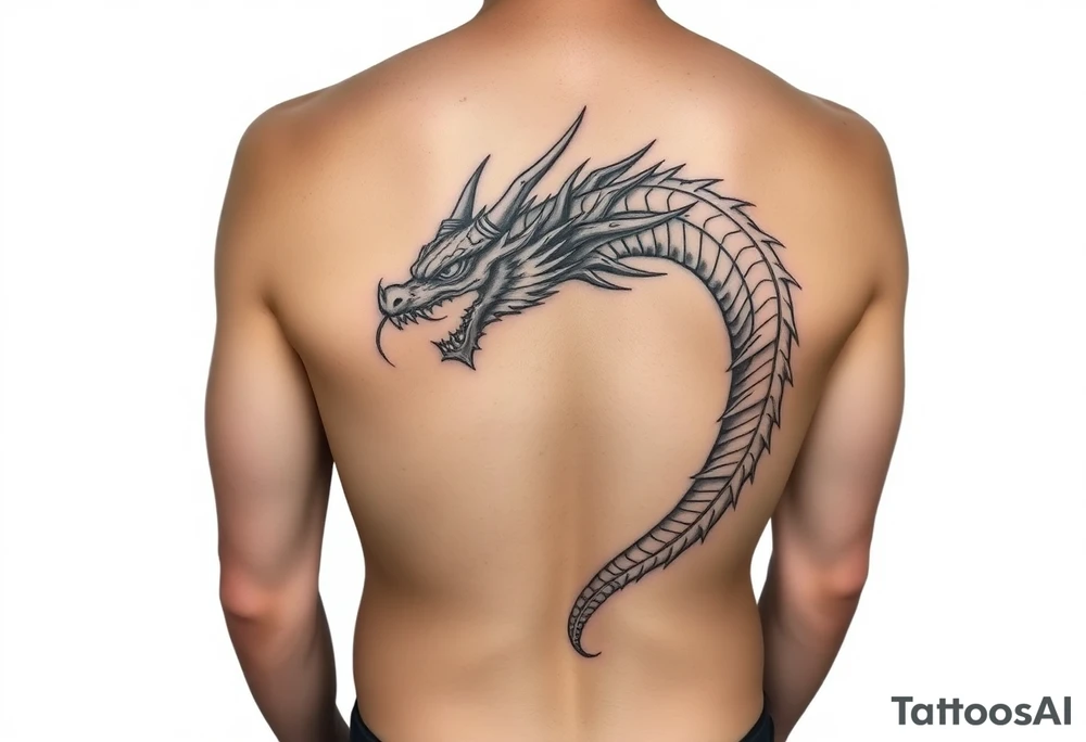 Power dragon tattoo idea