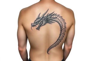 Power dragon tattoo idea