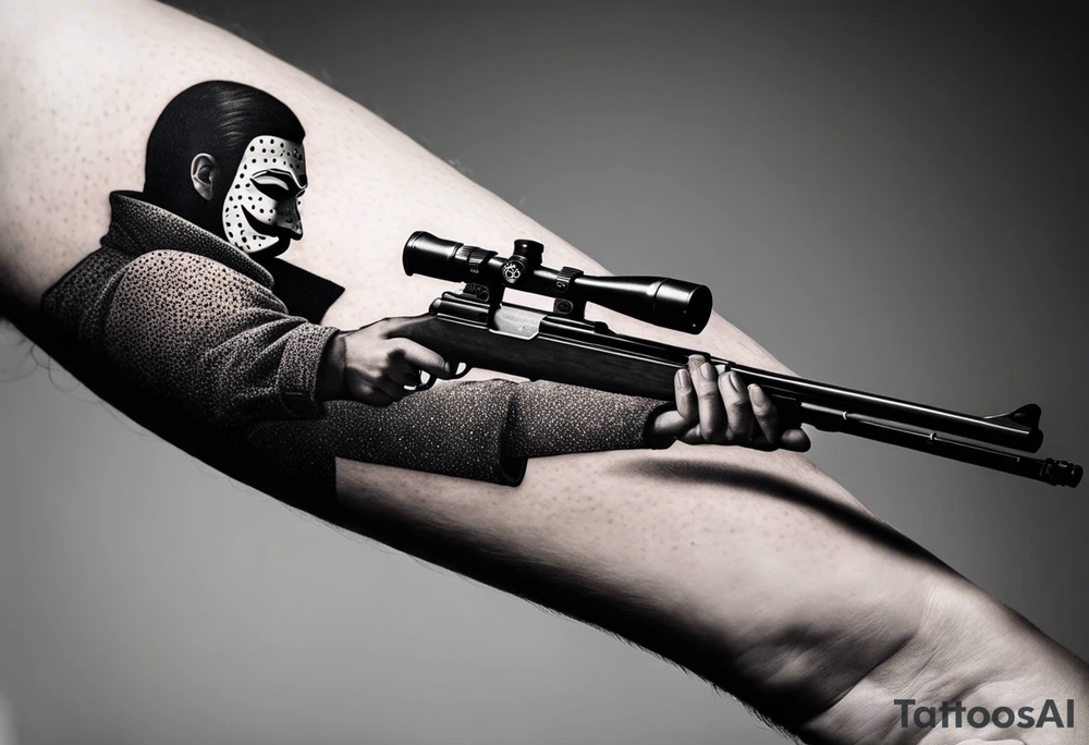 Anonymous with shotgun tattoo idea