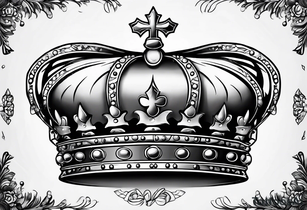 Crown with the letter T tattoo idea