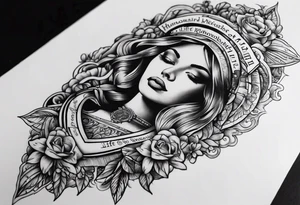 armband with these words: memorable life honorable death tattoo idea