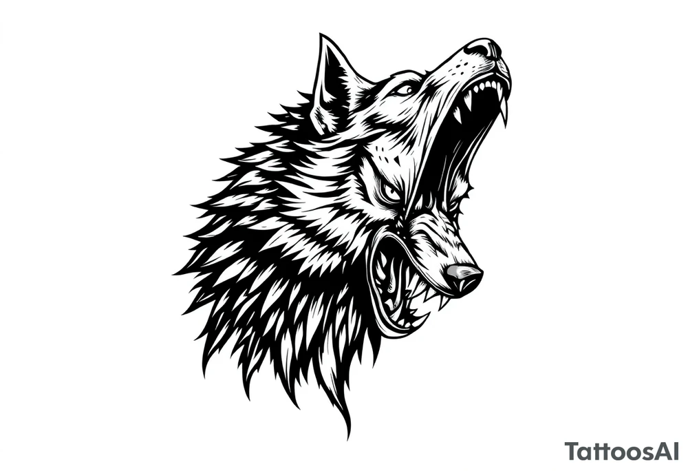 Big bad wolf lurking tattoo idea