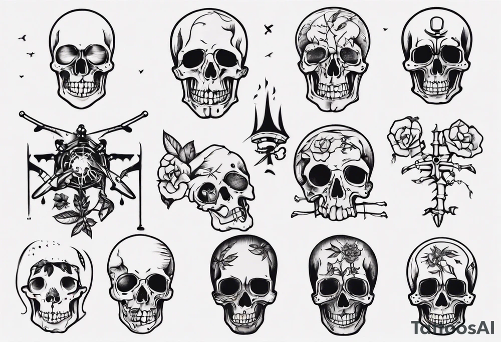 skeletons tattoo idea
