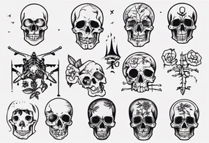 skeletons tattoo idea